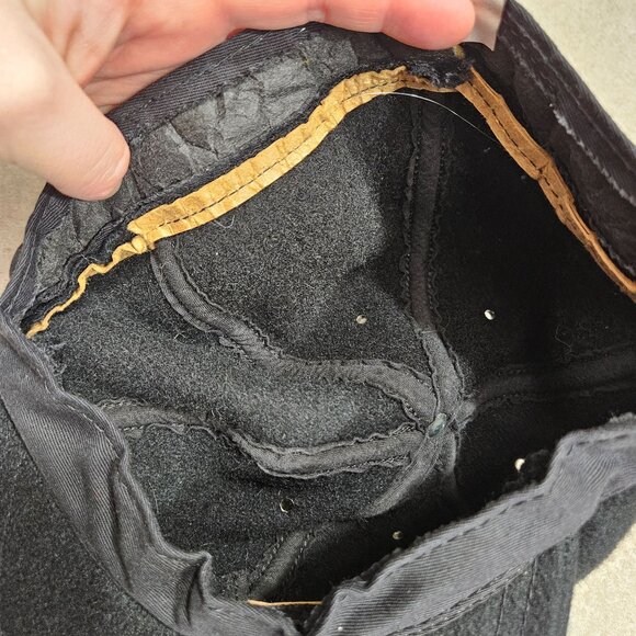 Vintage J. Crew Black Wool Baseball Cap Size M Made In‎ USA Unisex Classic Soft - Picture 4 of 16